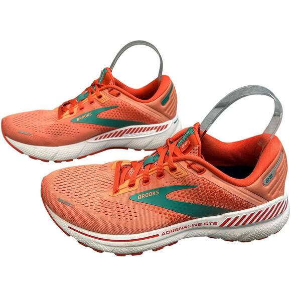 Brooks Womens Adrenaline GTS 22 1203531B680 Coral Bay Running Shoes Sneaker Sz 9 - Picture 1 of 13
